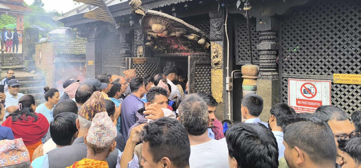 दोलखाको भीमेश्वरको शिलामा बुधबार मध्याह्नदेखि पुन : पसिना